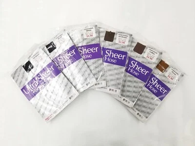 6 paquetes de pantimedias ultra transparentes de nailon talla única talla queen Foto 1 de 4