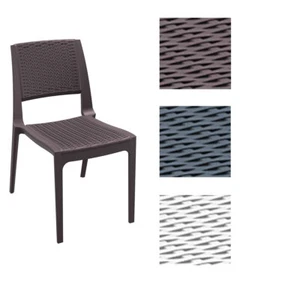Küchenstuhl VERONA Stapelstuhl Gartenstuhl mit Rückenlehne Polyrattan Stuhl - Bild 1 von 4