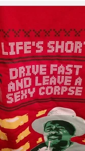 Life's Short Drive Fast Ugly Christmas Sweater Red Size XL. - Picture 1 of 5