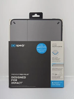 Speck Presidio PRO Folio 12.9-inch iPad Pro Case and Pencil (2018)  Gray - Image 1 of 4