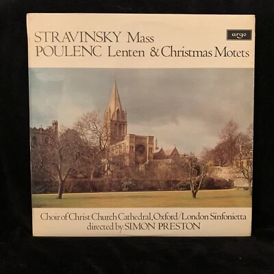 STRAVINSKY Mass & POULENC Motets - Simon Preston - ARGO ZRG-720 ST LP.. - Image 1 of 4