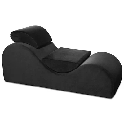 Tumbona-chaise lounge Avana Luvu para yoga, ejercicio y más, negra Foto 1 de 3