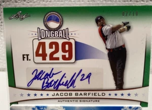 2013 Leaf Power Showcase Longball Autographs Green #JB2 Jacob Barfield 2/10 - Bild 1 von 2