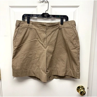 Pantalones cortos vintage Talbots caqui, algodón elástico, chinos, para mujer talla 16 Foto 1 de 4