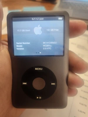 iPod Classic 7th Gen 160GB Black A1238 EMC2173 Mc297ll - Image 1 of 4