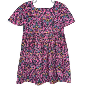 Mini Boden Girls Pink Floral Azalea Print Dress Size 6-7Y - Picture 1 of 13