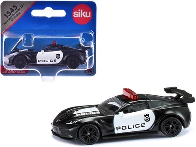 Chevrolet Corvette ZR1 2019 coche de policía modelo diecast blanco y negro Siku Foto 1 de 4