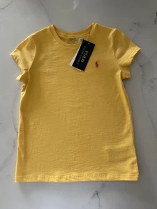 Polo Ralph Lauren Yellow Girls T-shirt, Size 6. Nice Gift. Comp. shipping - Picture 1 of 2