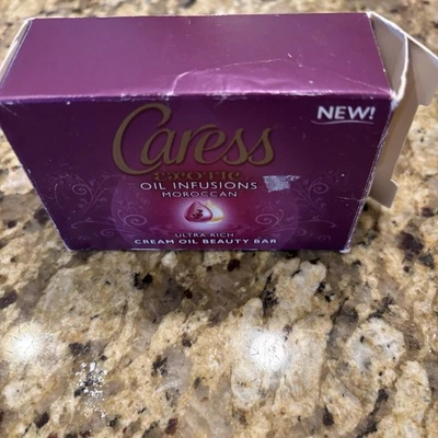 Crema de jabón marroquí para infusiones de aceite exótico Caress barra de belleza caja abierta Foto 1 de 2