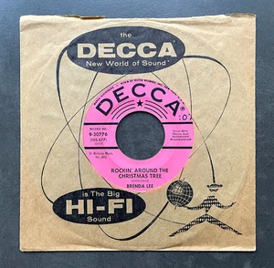 7" Brenda Lee - Rockin' Around The Christmas Tree - US Decca Promo - Picture 1 of 1