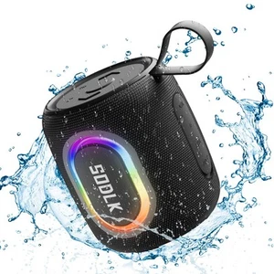 Bluetooth Speakers, Wireless Portable Speaker with RGB Party Light, IPX7 Wate... - Picture 1 of 6