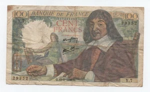 FRANCE 100 FRANCS 1942 PICK 94 LOOK SCANS - Picture 1 of 2