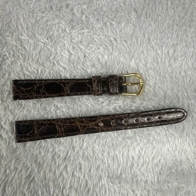 DeBeer Paris Watch band 12mm Honey Brown Crocodile Strap Made In France - Image 1 of 4