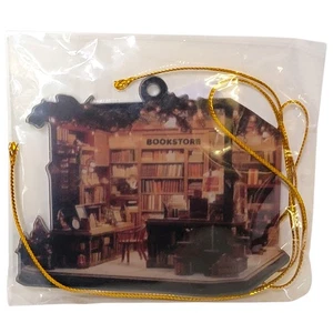 Bookstore Christmas Ornament Librarian Reader Acrylic Decoration Holiday Gift - Picture 1 of 3