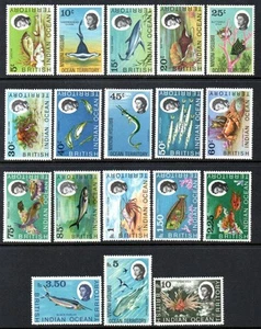 B.I.O.T. MNH 1968 SG16-30 Marine Life - Picture 1 of 1