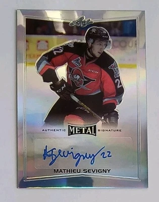 MATHIEU SEVIGNY Silver Prismatic Autograph Card 2015-16 Leaf Metal #BA-MS2 - Image 1 of 2
