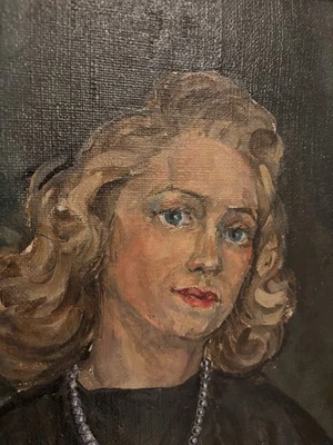 ? Vintage ? Antikes Öl Portrait Gemälde einer jungen Dame (1880-1957) - Bild 1 von 4