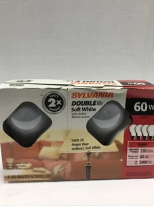Sylvania Double Life 4 pack of Light Bulbs Soft White 75W New Sealed In Package - Picture 1 of 2
