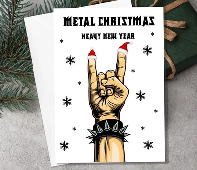 CRAFT Christmas Rock Heavy Metal Card - Male Female Men Ladies Teenager Boy
