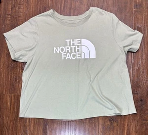 The North Face Women’s 3X S/S Half Dome Cotton Green Tea Tee #4040 - Picture 1 of 6