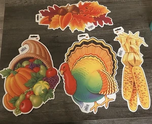 Thanksgiving Cutouts 4 pack 13.75 to 15.25 inches New - Picture 1 of 7