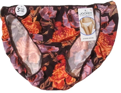 BIKINI JOCKEY TALLA 7 CUERDAS 1330 TACTEL SIN PANTY LINE PROMESA BRAGAS NARANJA Foto 1 de 4