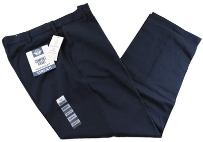 Pantalones Dockers Hombres Cómodos Caqui Nuevos 33 X 32 Azul Marino Frente Plano Sin Arrugas Foto 1 de 4