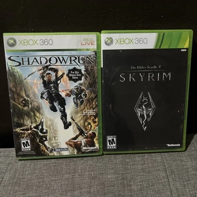 Shadow Run -cib & Skyrim -cib (Xbox 360) Both Tested Working - Image 1 of 3