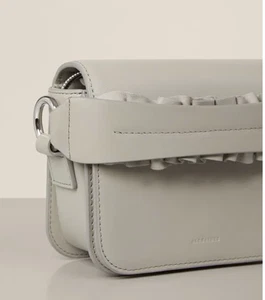 Neu mit Etikett 198 $ All Saints Maya Clutch Tasche grau - Bild 1 von 16