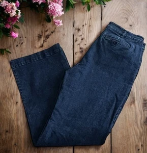 Pantalón vaquero Talbots pierna recta talla 12 pequeño azul oscuro lavado 28" entrepierna elástica - Imagen 1 de 6