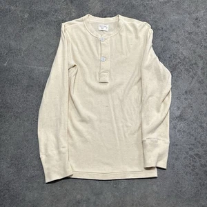 Camicia militare Henley clima freddo uomo piccola avorio tipo 1 lana sottomaglia Lally - Foto 1 di 4
