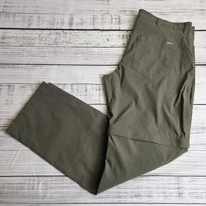 Eddie Bauer Pants Mens 40x34 Green Convertible Tech Pant Outdoors Camping Hiking - Picture 1 of 10