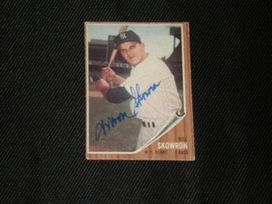 MOOSE SKOWRON 1962 TOPPS SIGNED AUTOGRAPHED CARD #110 YANKEES - Picture 1 of 1