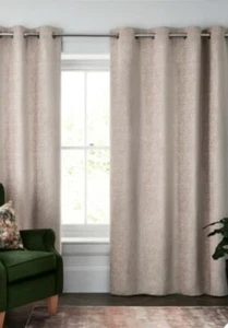 Next Blush Bouclè Thermal Eyelet Curtains 117x229cm (NB141) - Picture 1 of 5