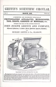 1852 Griffin's Scientific Circular Photographic Microscope Catalog Reproduction - Picture 1 of 7
