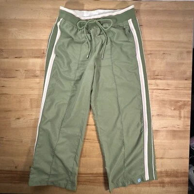Pantalones de chándal de ejercicio Fuda verde rosa blanco a rayas para mujer XL Foto 1 de 4