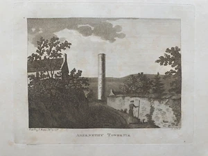 1790 Antique Print; Abernethy Tower, Perthshire, Scotland after Grose - Picture 1 of 2