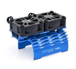 Disipador térmico de aleación azul con ventiladores de refrigeración dobles para motores de tamaño 540/550 - Imagen 1 de 1