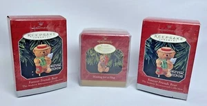 Hallmark Ornaments 1998 Forever Friends Bears - Andrew Brownsword / Lot of 3 - Imagen 1 de 2