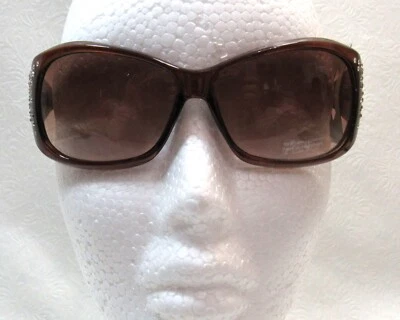 New York & Company Sunglasses Brown Rhinestone Accents UV Protection Vintage - Image 1 of 4