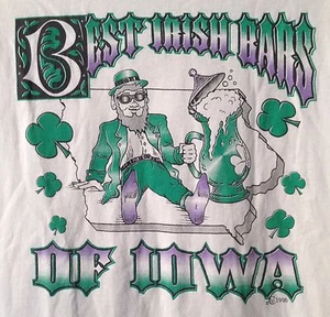 VTG. 1996-BEST IRISH BARS OF IOWA-THE IOWA IRISH BAR TOUR- 2-SIDED T-SHIRT-XL   - Picture 1 of 10