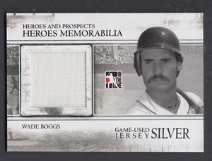 Wade Boggs 2011 In The Game Heroes Memorabilia Silver Game Jersey Card #HM-09