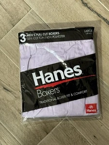 Vintage 90s Hanes (3) Mens Full Cut Boxers Large (38-40) - Picture 1 of 4