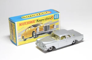 Matchbox Lesney Superfast MB 46 Mercedes Benz 300 SE - PLATA RARA - Imagen 1 de 4