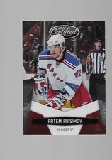 2010-11   Artem Anisimov, Panini Certified, Platinum Red, Numbered 056-999