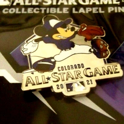 2021 All-Star pin Disney Mickey Mouse pitching host Colorado Rockies Coors Field - Image 1 of 4