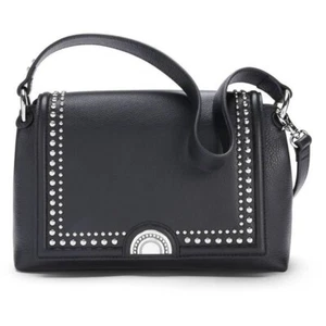 Brighton PRETTY TOUGH NEU MIT ETIKETT $ 450 schwarz Leder Medium Klappe Schulter Handtasche - Bild 1 von 3