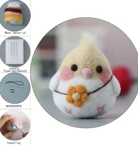 Needle Felting Bird DIY Wool Cockatiel Kit 3D Set Arts Crafts Beginner New - Picture 1 of 7