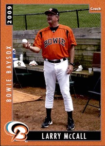 2009 Bowie Baysox Grandstand #19 Larry McCall Candler North Carolina NC Card