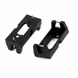 CR123A Lithium Battery Holder Box Clip Case w PCB Solder Mounting Lead 2Pcs